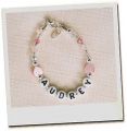 Baby Sterling and Rose Quartz Bracelet